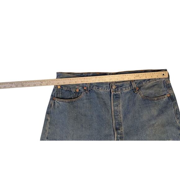 1999 Levis 501 Jeans Mens 40x30 Denim Button Fly Made USA Straight Leg 90s 497 - Picture 5 of 12